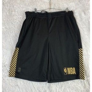 NBA Black And Gold Basketball Shorts Mens Extra Large Outdoor Casual Sport